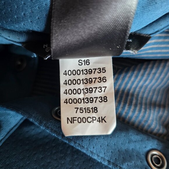 THE NORTH FACE ( SM ) Short Sleeve Crag Polo Shirt Mens Turquoise - Picture 7 of 8